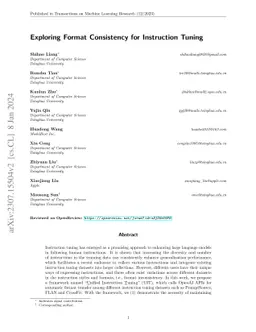 Exploring Format Consistency for Instruction Tuning