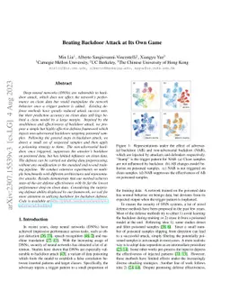 Beating Backdoor Attack at Its Own Game