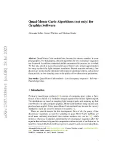 Quasi-Monte Carlo Algorithms (not only) for Graphics Software