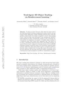 TrackAgent: 6D Object Tracking via Reinforcement Learning