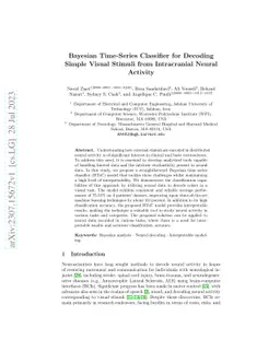 Bayesian Time-Series Classifier for Decoding Simple Visual Stimuli from
  Intracranial Neural Activity