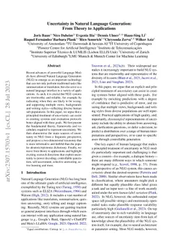 Uncertainty in Natural Language Generation: From Theory to Applications