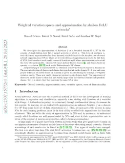 Weighted variation spaces and approximation by shallow ReLU networks