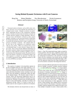 Seeing Behind Dynamic Occlusions with Event Cameras