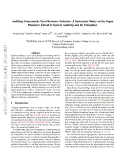 Auditing Frameworks Need Resource Isolation: A Systematic Study on the
  Super Producer Threat to System Auditing and Its Mitigation