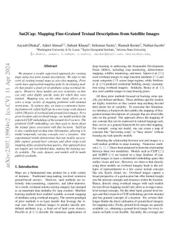 Sat2Cap: Mapping Fine-Grained Textual Descriptions from Satellite Images