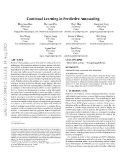Continual Learning in Predictive Autoscaling
