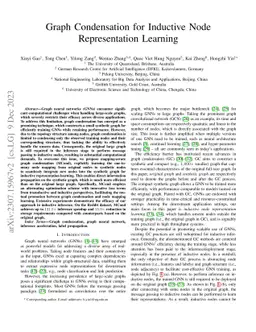 Graph Condensation for Inductive Node Representation Learning