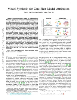 Model Synthesis for Zero-Shot Model Attribution