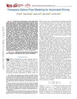 Freespace Optical Flow Modeling for Automated Driving