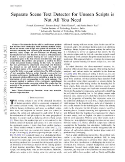 Separate Scene Text Detector for Unseen Scripts is Not All You Need
