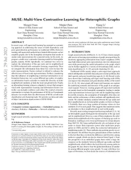 MUSE: Multi-View Contrastive Learning for Heterophilic Graphs