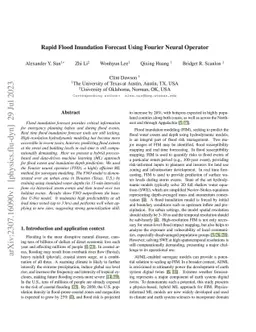Rapid Flood Inundation Forecast Using Fourier Neural Operator