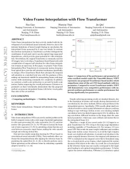 Video Frame Interpolation with Flow Transformer