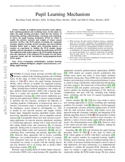 Pupil Learning Mechanism