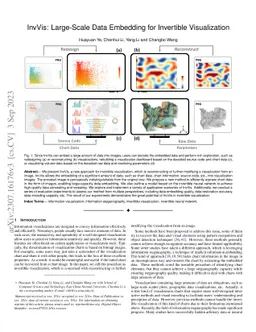 InvVis: Large-Scale Data Embedding for Invertible Visualization