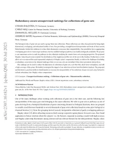 Redundancy-aware unsupervised rankings for collections of gene sets