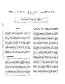 HD-Fusion: Detailed Text-to-3D Generation Leveraging Multiple Noise
  Estimation
