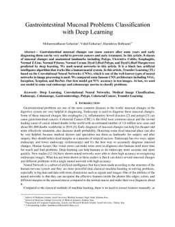 Gastrointestinal Mucosal Problems Classification with Deep Learning