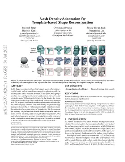 Mesh Density Adaptation for Template-based Shape Reconstruction