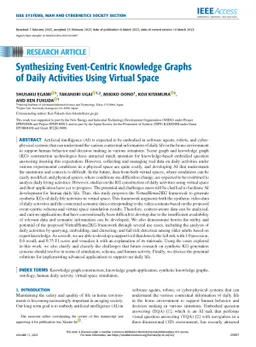 Synthesizing Event-centric Knowledge Graphs of Daily Activities Using
  Virtual Space