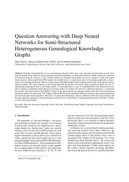Question Answering with Deep Neural Networks for Semi-Structured
  Heterogeneous Genealogical Knowledge Graphs