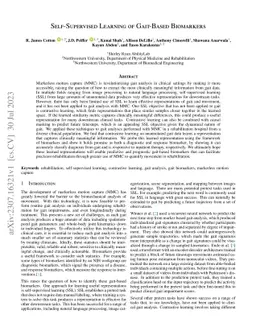 Self-Supervised Learning of Gait-Based Biomarkers