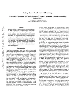 Rating-based Reinforcement Learning