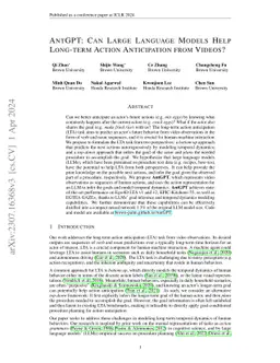 AntGPT: Can Large Language Models Help Long-term Action Anticipation
  from Videos?