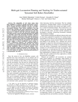 Multi-gait Locomotion Planning and Tracking for Tendon-actuated
  Terrestrial Soft Robot (TerreSoRo)