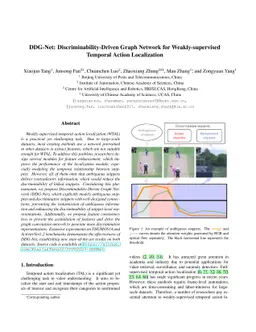 DDG-Net: Discriminability-Driven Graph Network for Weakly-supervised
  Temporal Action Localization