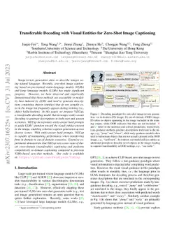 Transferable Decoding with Visual Entities for Zero-Shot Image
  Captioning