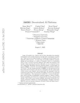 SAKSHI: Decentralized AI Platforms