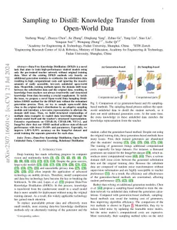Sampling to Distill: Knowledge Transfer from Open-World Data