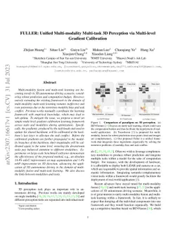 FULLER: Unified Multi-modality Multi-task 3D Perception via Multi-level
  Gradient Calibration