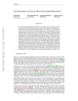 Adversarial Causal Bayesian Optimization