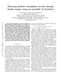 Detecting diabetic retinopathy severity through fundus images using an
  ensemble of classifiers