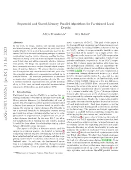 Sequential and Shared-Memory Parallel Algorithms for Partitioned Local
  Depths