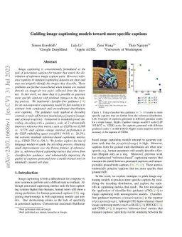 Guiding Image Captioning Models Toward More Specific Captions