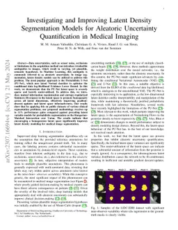Investigating and Improving Latent Density Segmentation Models for
  Aleatoric Uncertainty Quantification in Medical Imaging