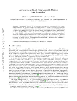 Asynchronous Silent Programmable Matter: Line Formation