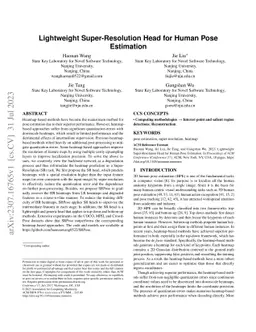 Lightweight Super-Resolution Head for Human Pose Estimation