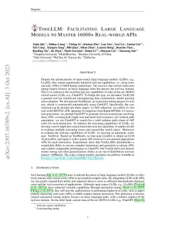 ToolLLM: Facilitating Large Language Models to Master 16000+ Real-world
  APIs