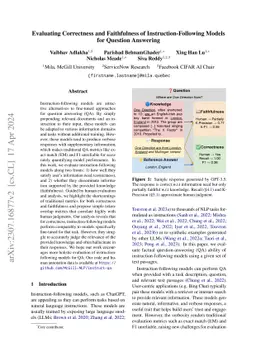 Evaluating Correctness and Faithfulness of Instruction-Following Models
  for Question Answering
