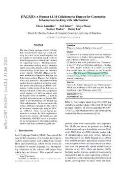 HAGRID: A Human-LLM Collaborative Dataset for Generative
  Information-Seeking with Attribution