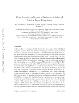 Class Attention to Regions of Lesion for Imbalanced Medical Image
  Recognition