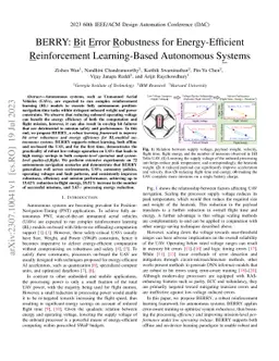 BERRY: Bit Error Robustness for Energy-Efficient Reinforcement
  Learning-Based Autonomous Systems