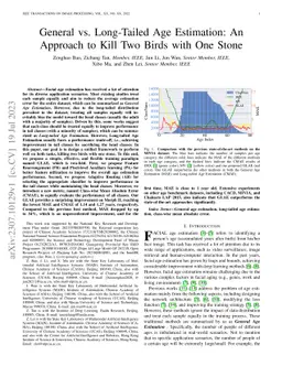 General vs. Long-Tailed Age Estimation: An Approach to Kill Two Birds
  with One Stone