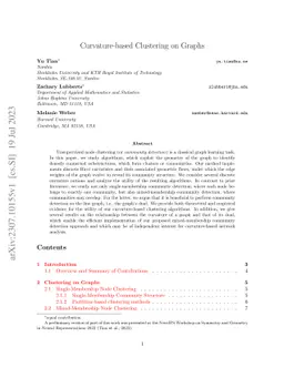 Curvature-based Clustering on Graphs