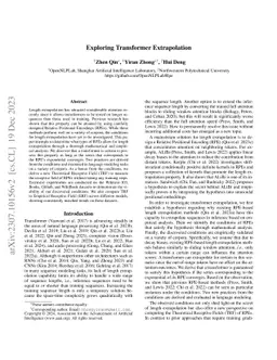 Exploring Transformer Extrapolation
